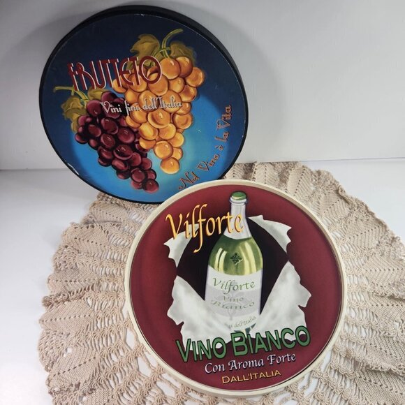 Pottery Barn Wine Bar Cocktail Appetizer Plates 8 1/4" Set of 4 With Box - Picture 3 of 11